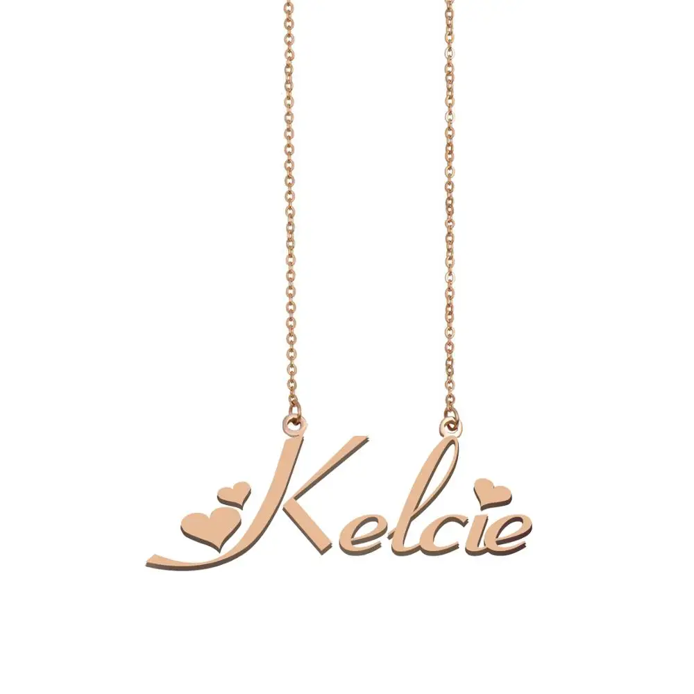 

Kelcie Name Necklace , Custom Name Necklace for Women Girls Best Friends Birthday Wedding Christmas Mother Days Gift