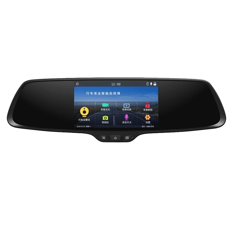 

4.5 Inches 1080P HD Car Touchscreen Stream Media Dual Lens Video Recorder Rearview Mirror Dash Cam Front and Rear Camera