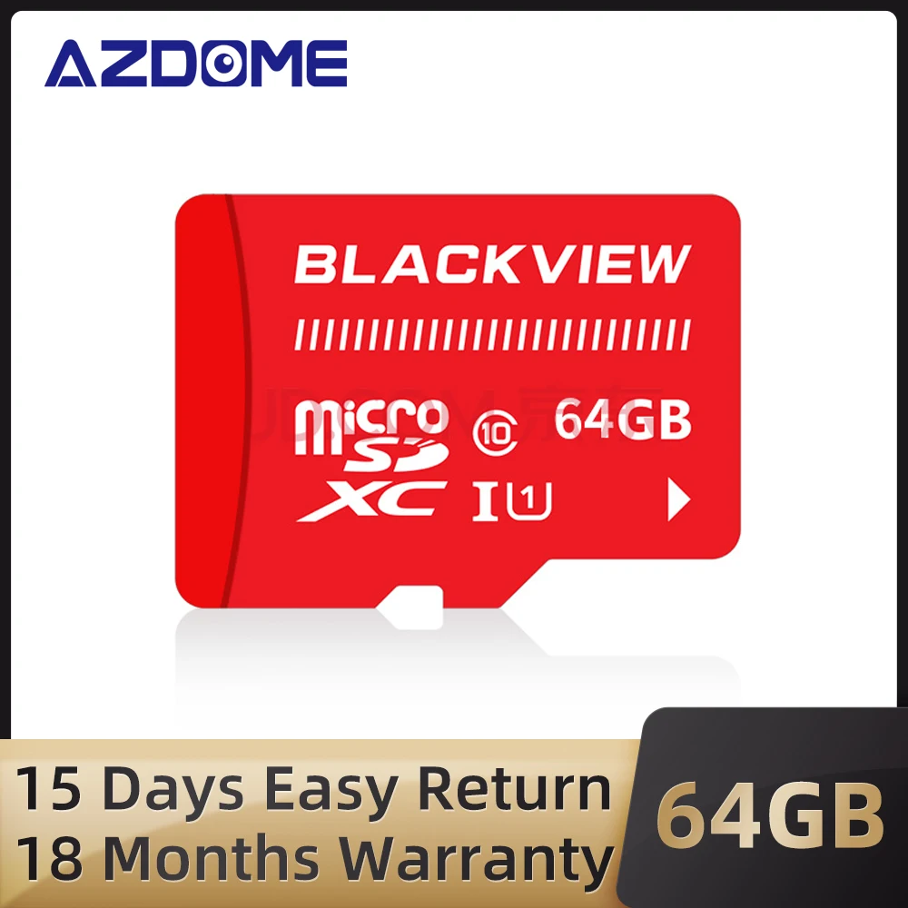 

Blackview 64GB TF Micro SD Card, Class 10 For AZDOME Dash Cam Car Camera DVR Adapters .