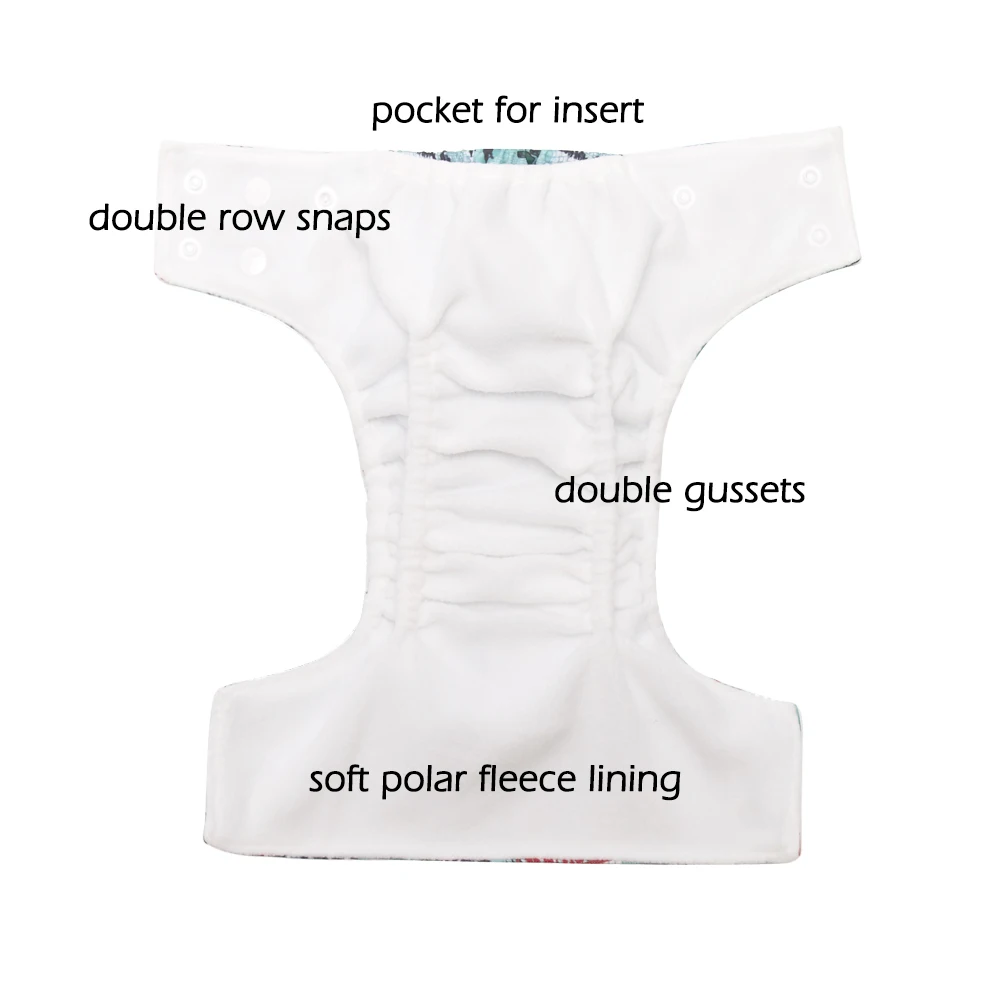 Pa&ntilde;ales de tela lavables y reutilizables para beb&eacute; reci&eacute;n nacido, pa&ntilde;al de bolsillo NB, forro Polar suave, impermeable, ajuste PUL de 3-8kg, 4 piezas-2
