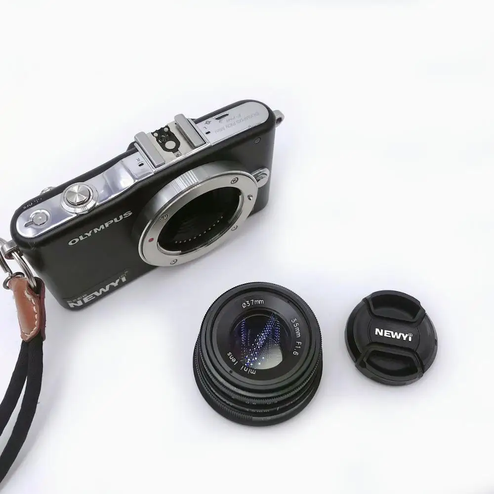 Объектив Newyi Micro 4/3 M4/3 M43 35 мм F1.6 из черного металла для Olympus Panasonic | Электроника