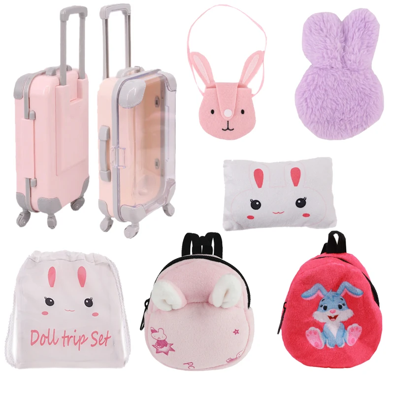 Платье на бретельках пижама накидка рюкзак из ПУ кожи для кукол 18 дюймов 43 см