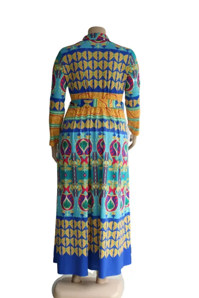 Женское платье в африканском стиле Boho этническом модное осеннее элегантное с