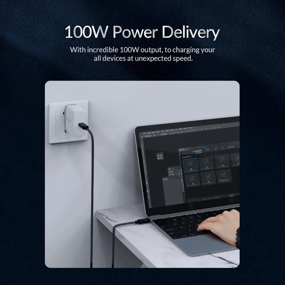 Кабель ORICO USB C к Thunderbolt3 40 Гбит/с быстрая зарядка 5A PD 100 Вт 8K 60 Гц HD видео для MacBook