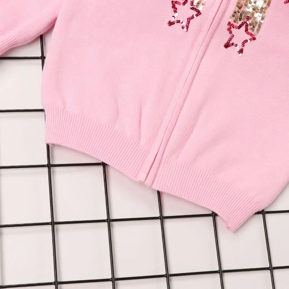 Модный свитер кардиган для девочек тонкие свитера весна осень Детская вязаная