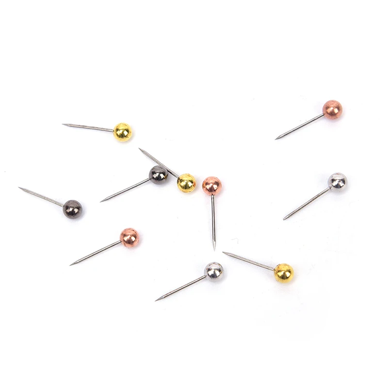 

200pcs/lot Gold Metal Ball Head Pins For Diy Jewelry Making Head Pins Findings Dia 0.4mm Supplies 16mm