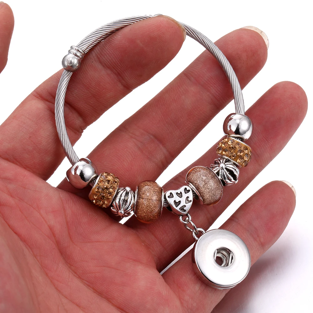 Новые браслеты с защелками для ювелирных изделий 18 мм эластичные бусины