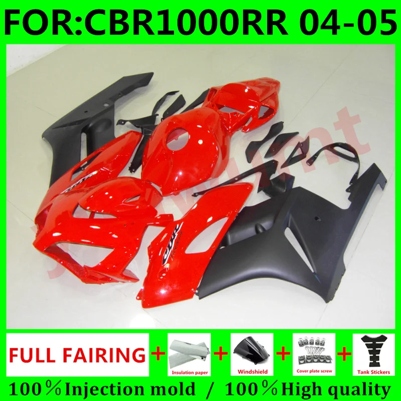 

New ABS Motorcycle Injection mold Fairings Kit Fit For Honda CBR1000RR 2004 2005 cbr1000 04 05 bodywork fairing set red black