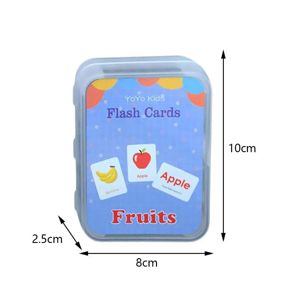 

Children Baby English Learning Word Card Pocket Flash Fruits Educational Alphabet Learning Toys Game Montessori Word Table