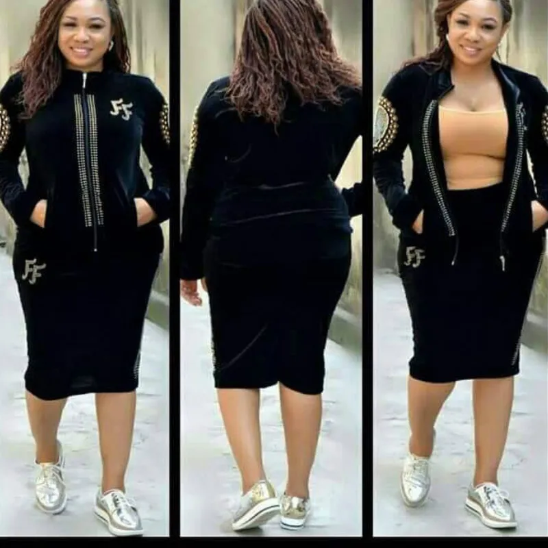 Бархатные африканские платья для женщин комплект из 2 предметов Дашики