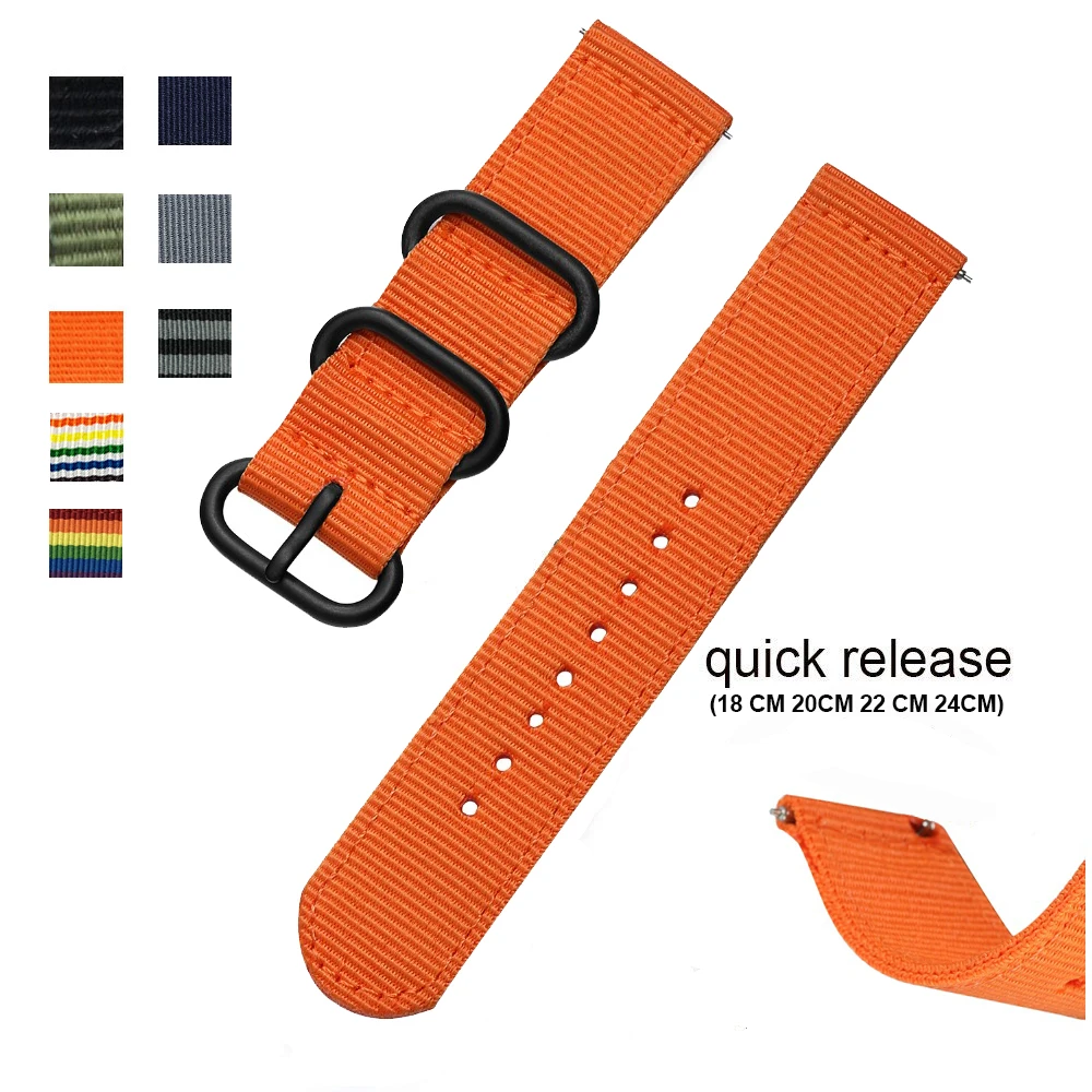 Спортивный ремешок для часов мягкий Тканый нейлоновый Samsung Galaxy Watch 22 20 мм 42 46 Gear S3 S2
