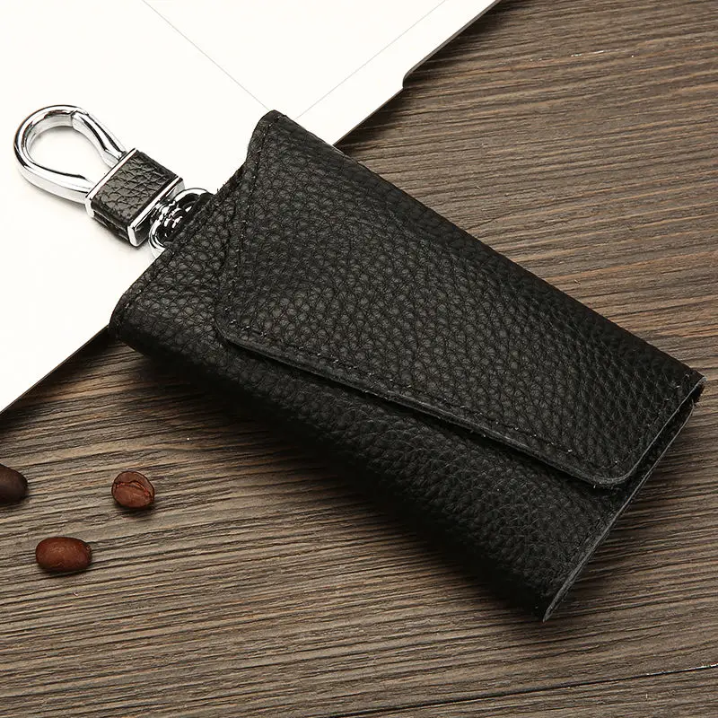 

Keychain Leather Unisex Key Wallet Multi-function Key Storage Bag Fashion Men Car Women's Smart Housekeeper Desktop Accessories