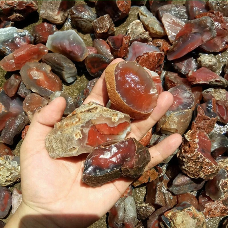 

100g Bulk Lot Natural Rough Carnelian Raw Stone Crystal Red Agate Mozambique Craft