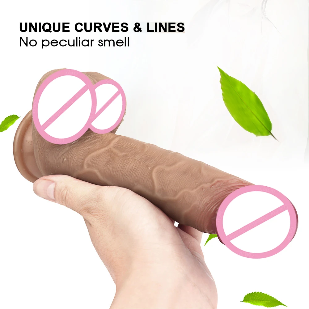 Мягкий жидкий силиконовый фаллоимитатор GaGu реалистичный с присоской большой