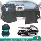 Нескользящий кожаный коврик для Mazda 6 2008  2013 GH, накладка на приборную панель, Солнцезащитный коврик, защитные аксессуары Atenza 2011 2012 Wagon