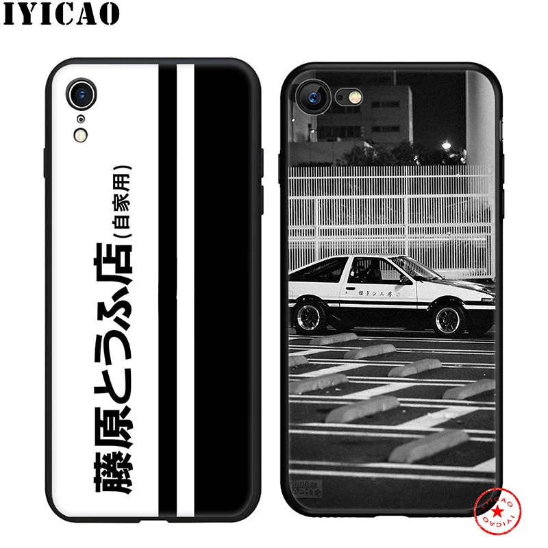 IYICAO начальный D AE86 мягкий чехол для телефона iPhone 11 Pro XR X XS Max 6 S 7 8 Plus 5 5S SE