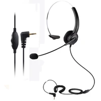 Headset 2 5mm Jack Monaural Phone Headset Call Center  Noise Cancelling Wired Headphones with Boom-Style Mic for Cordless Phones