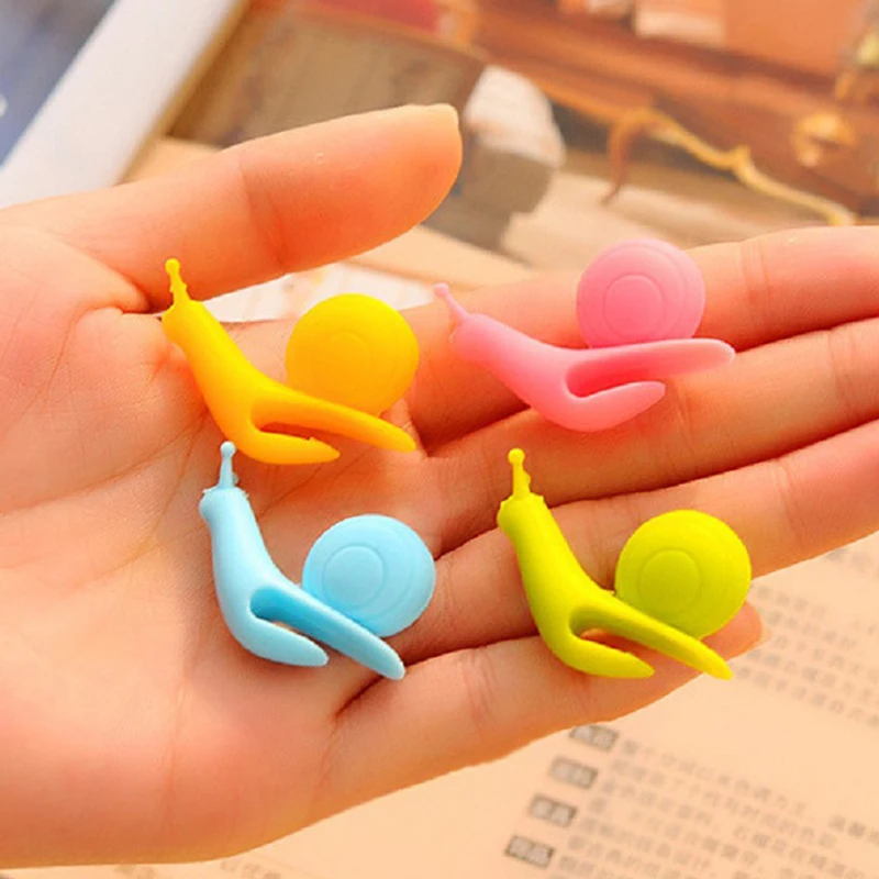 

6 Pcs Cute Candy Colors Exquisite Snail Shape Silicone Tea Bag Holder Tea Tools