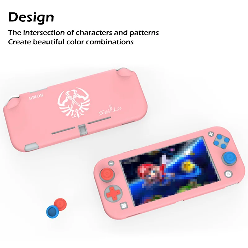 Силиконовый чехол для Nintendo Switch Lite розовый милый цветной задняя крышка аксессуары