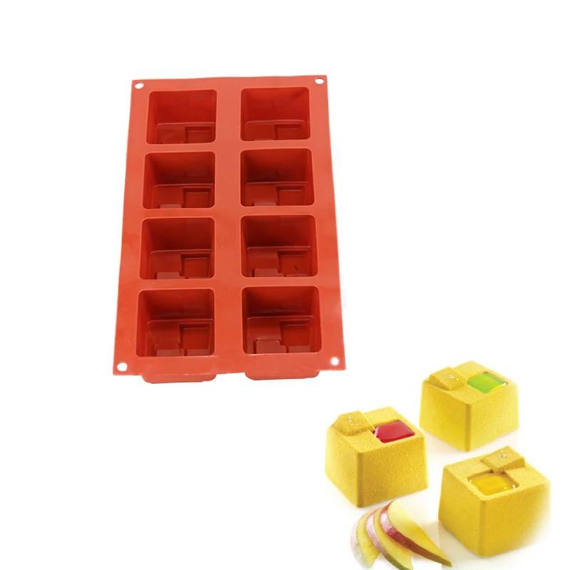 8 отверстий квадратная форма антипригарная силиконовая для выпечки желе