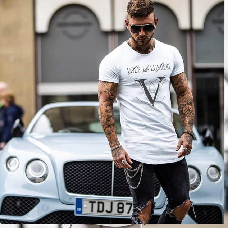 

European And American New Men's Short-Sleeved T-Shirt Fitness Sports Running Training Basketball Breathable Quick-Drying Top