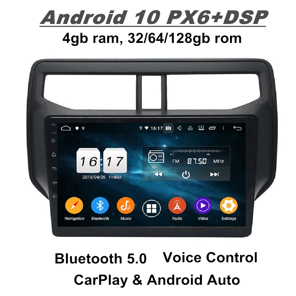 

CarPlay DSP PX6 9" Android 10 Car DVD Player for Toyota Rush 2018 2019 Car GPS Navigation Audio Stereo Radio WIFI Bluetooth 5.0