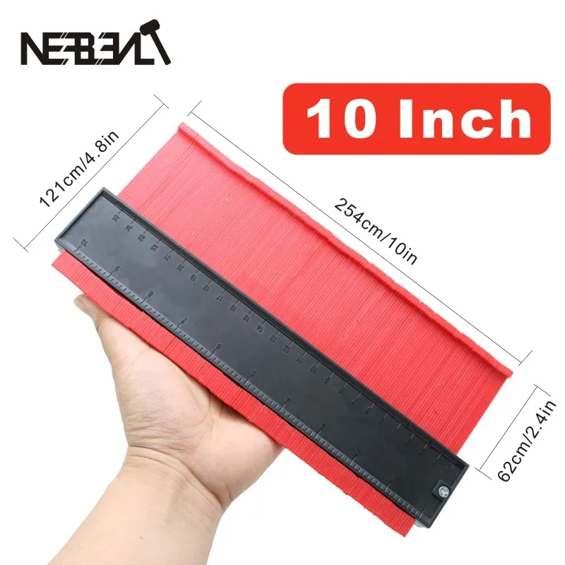 Red 10inch " /10" Vorm дубликат инструмента Tiling Автоматический контурный дублирование тонкий общий профиль зубцов Калибр обмотка пластиковых ламинатов - Цвет: Red 10inch