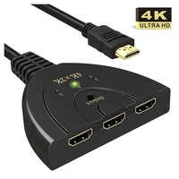 hdmi switch 4k 3 port hdmi splitter hdmi switcher supports 4kfull hd1080p3d with high speed pigtail cable