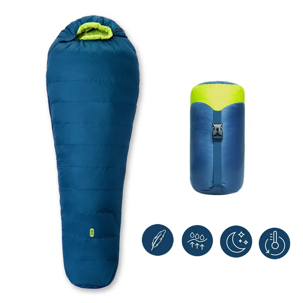Zenph зимний спальный мешок 300 г гусиный пух для взрослых Мумия ультра светильник