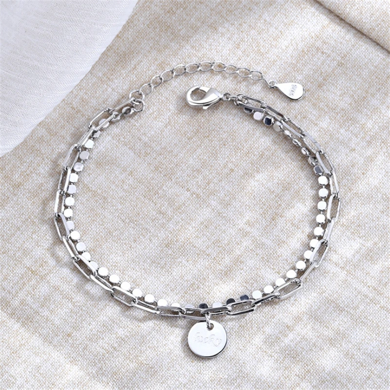 Оптовая продажа Прямая поставка двухслойные браслеты с буквами Lucky Bean женские