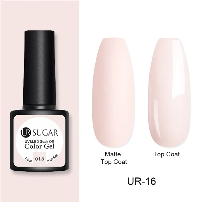 Ur Sugar 7,5 мл термальный Гель-лак матовый температурный меняющий цвет замачиваемый УФ-гель маникюрный лак для дизайна ногтей эмалевое покрытие - Цвет: matte16