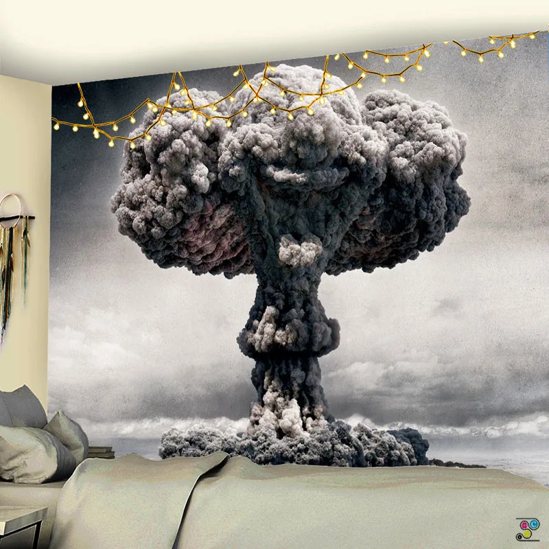 Атомная бомба гриб cloudTapestry покрывало на кровать для мальчиков Коврик йоги дома