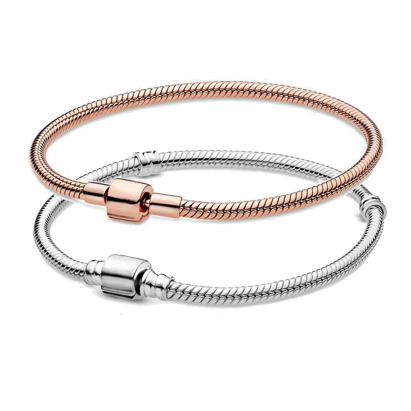 Женский браслет из серебра s925 пробы с застежкой-змеей | Украшения и аксессуары