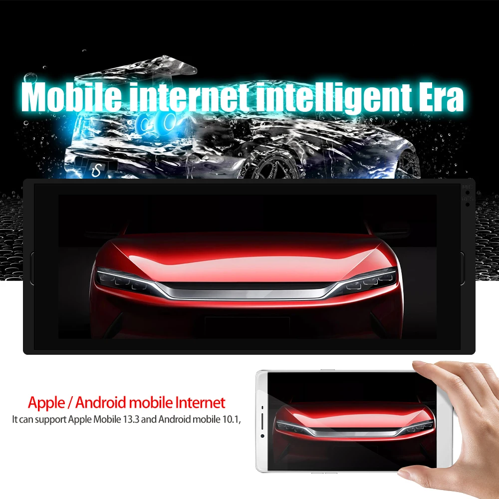 Мультимедийный плеер AMPrime 1 Din Android GPS Bluetooth Wi Fi USB FM MirrorLink 6 9 дюйма Din|Автомобильные