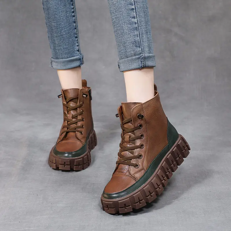 

Martens Boots Women Ankle Boots Platform Brand British Wind Thick Short Boots Combat Motorcycle Boots
