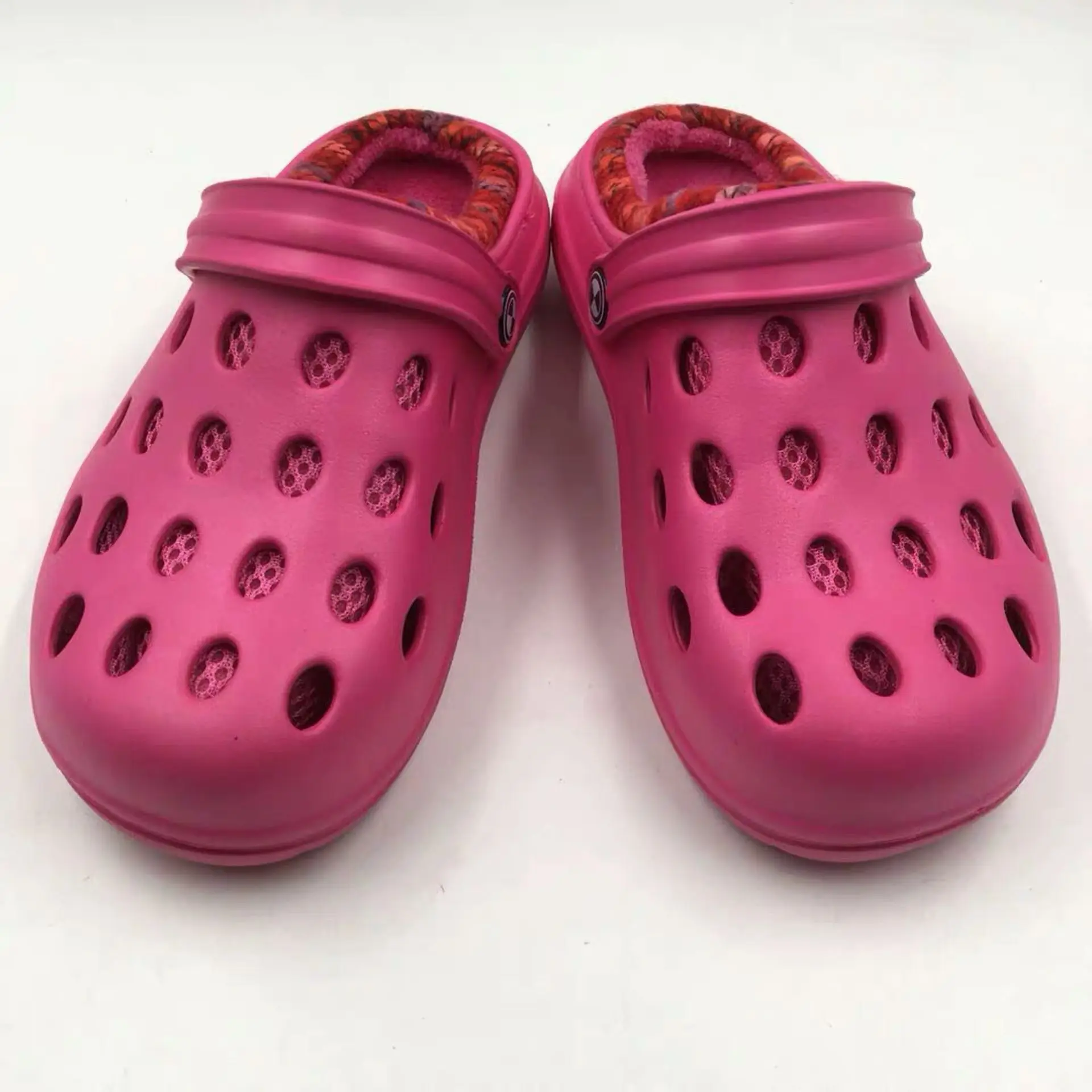 RH/Оригинальные Теплые Зимние садовые Сабо Меховая домашняя садовая обувь EVA