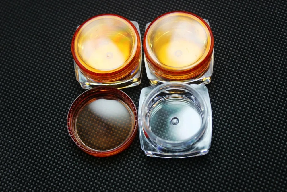 Апельсиновый пластиковый косметический контейнер квадратная баночка для крема