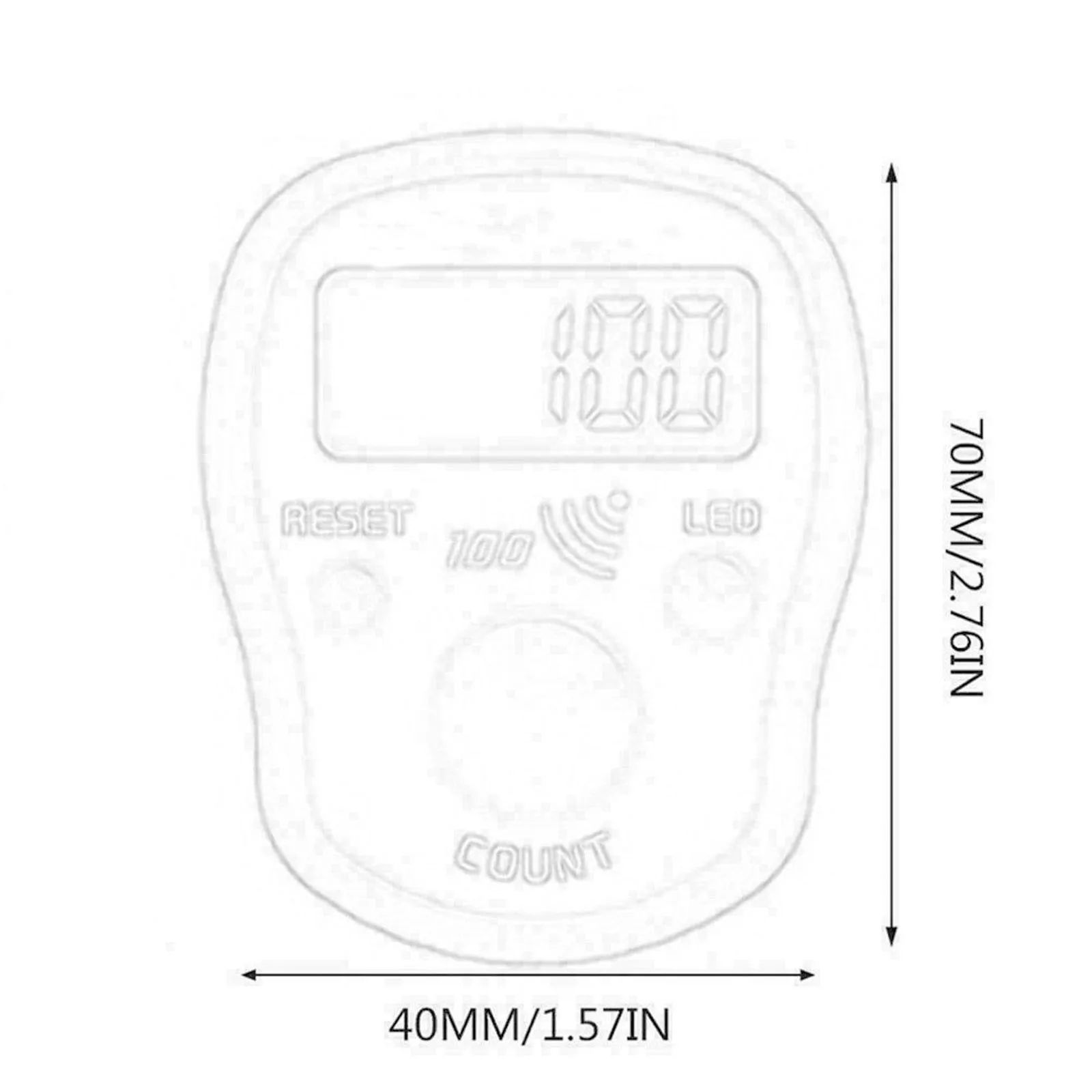 Мини-маркер для стежков и счетчик рядов пластиковый электронный цифровой шитья