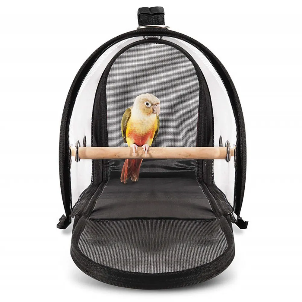 

Portable Clear Bird Cage Lightweight PVC Breathable Bird Parrots Cage Airy Travel Bag Easy Cleaning Pet Supply