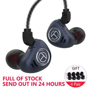 Наушники-вкладыши TRN V90, 1DD + 4BA, гибридные, Hi-Fi мониторы, для бега, спорта, с 2-контактным разъемом, TRN V90, BA5, VX, M10 STM