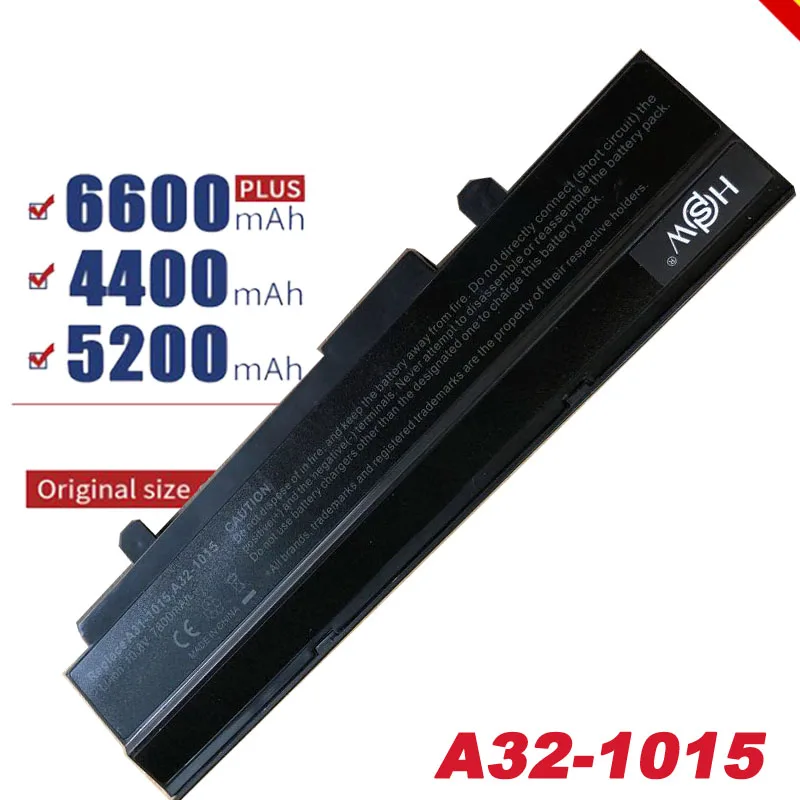 

Black 7800mAH Battery For Asus Eee PC EPC 1215 PC 1215B 1215N 1015b 1015 1015bx 1015px 1015p A31-1015 A32-1015 AL31-1015