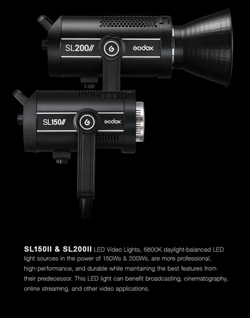 Godox-ledビデオ連続ライトキット,150w/sl150ii 200w,cs65d,2.8m 