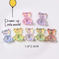 spot resin electroplating ab glue transparent bear jewelry accessories diy handmade cream epoxy mobile phone shell patch