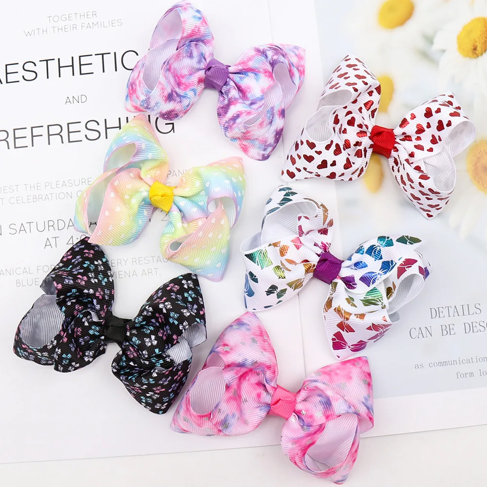 50 шт. 3 5 дюймов новинка ободок с принтом в виде сердца маленький размер заколка