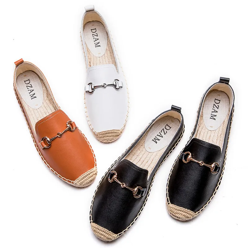 

Casual Flat Cow Leather Shoes Spring Bowtie Flats Women Round Toe Slip-on Ballet Flats Knitted Ballerinas Flats Designer Shoes