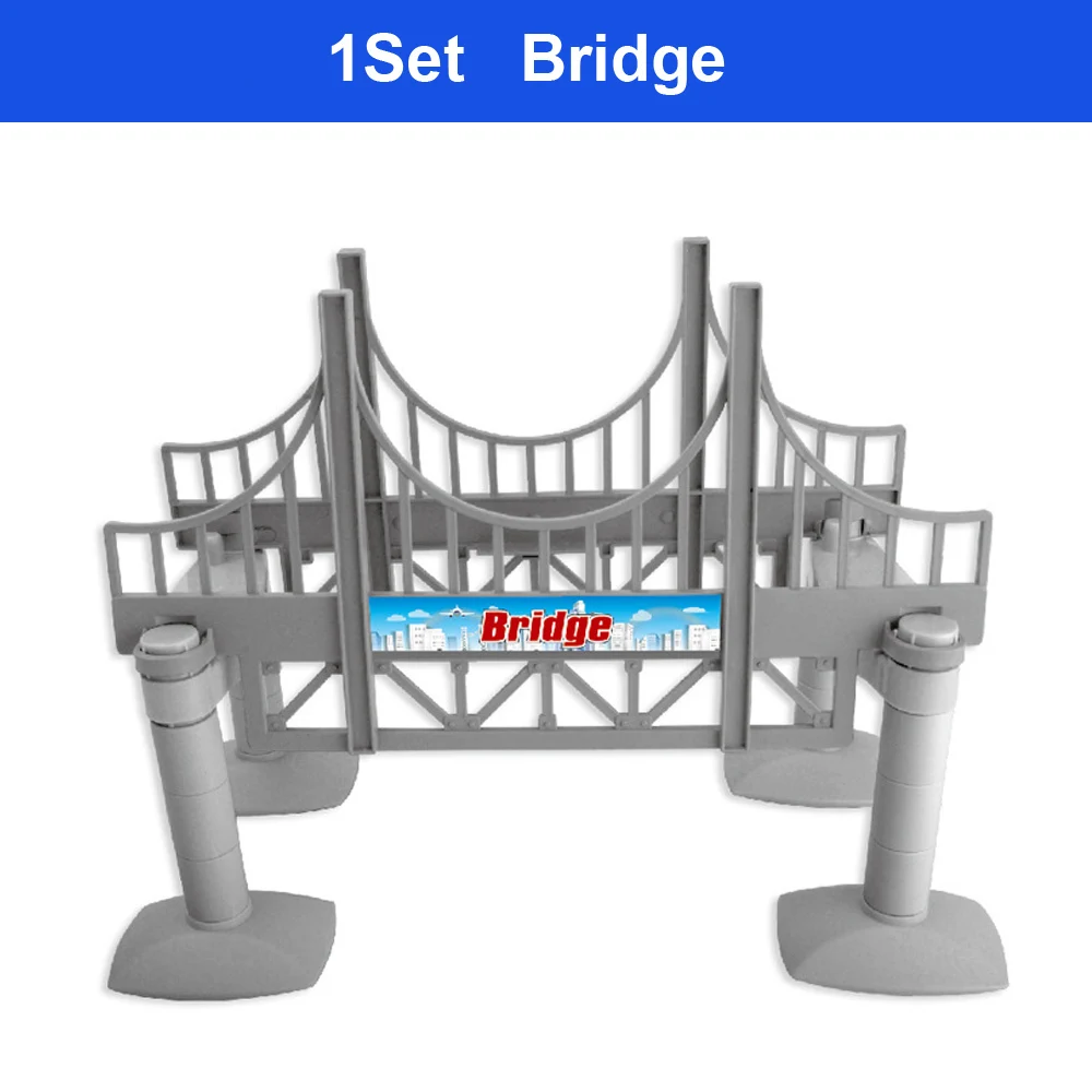 1SET BRIDGE 5,5 см железнодорожные автомобильные игрушки DIY универсальные аксессуары для светящихся магических гоночных треков Развивающие игрушки для Дети Детские подарки - Цвет: 1SET BRIDGE