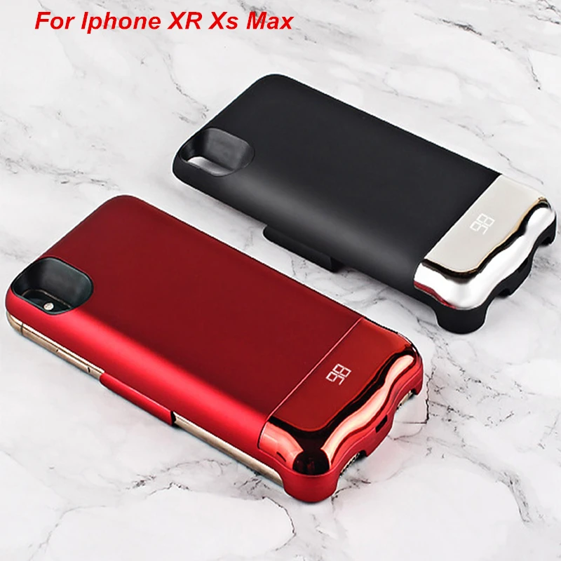 6000 Mah Power Case For Apple Iphone XR XS Max Battery Charger Digital Display Backup Cover Pack Smart Bank |