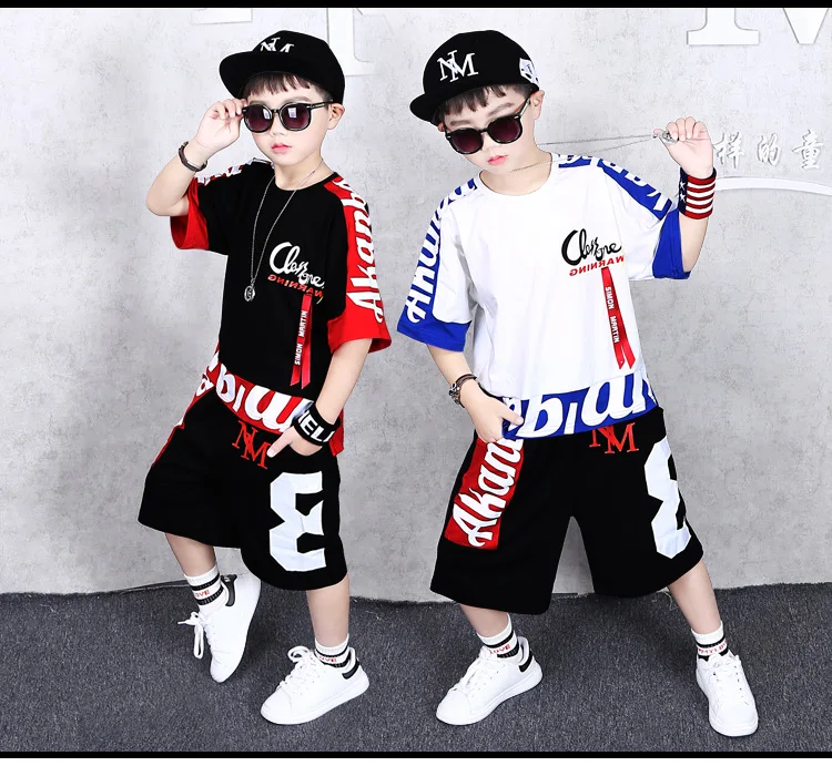 Костюм спортивный с коротким рукавом для мальчиков 6 8 10 12 14 лет летний 2021 |