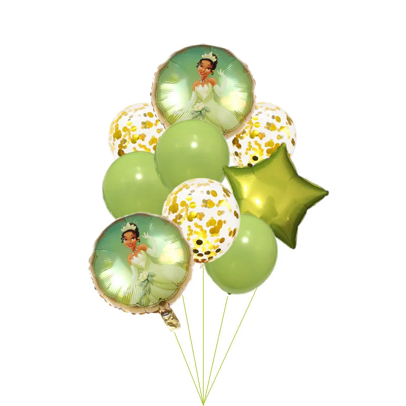 9 шт. серия принцесс Диснея алюминиевые воздушные шары с блестками украшение для