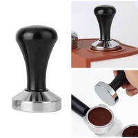 coffee tamper barista calibrated espresso coffee powder bean press hammer base with wooden handle
